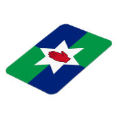 Magnet Flexible N. Irlande - Étoile sur vert et bleu (Côté Gauche)