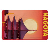 Magnet Flexible Nagoya, Japon Poster Vintage voyage (Horizontal)