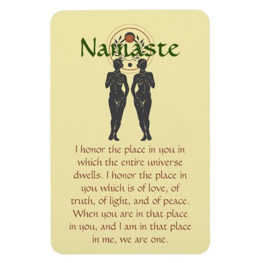 Magnet Flexible Namaste & Astra Feminine Word Art (Vertical)