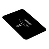 Magnet Flexible Namaste - Style sanskrit blanc (Côté Droit)