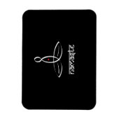 Magnet Flexible Namaste - Style sanskrit blanc (Vertical)