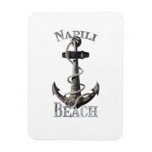 Magnet Flexible Napili Beach Hawaii vacances Ancre nautique