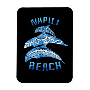 Magnet Flexible Napili Beach Hawaii Vacances Dauphins Tribal