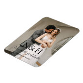 Magnet Flexible Natasha Photo Monogramme Mariage moderne (Côté Gauche)