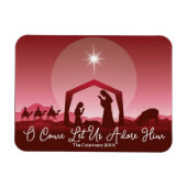 Magnet Flexible Nativity Scene O Come Let Us Adore Him Christmas (Horizontal)