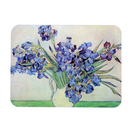 Magnet Flexible Nature morte au vase aux iris par Vincent van Gogh (Horizontal)