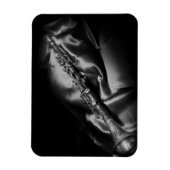 Magnet Flexible Nature morte de clarinette ancienne, N&B (Vertical)
