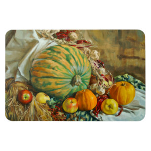 Magnet Flexible Nature morte de la récolte rustique avec citrouill