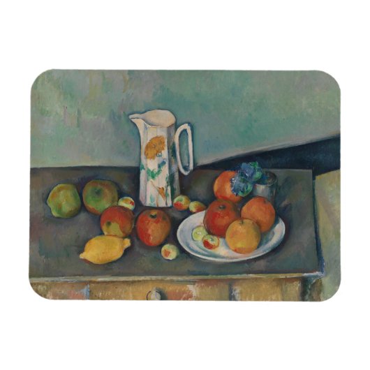 Magnet Flexible Nature morte, Pot à lait et fruits sur une table,  (Horizontal)
