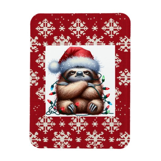 Magnet Flexible Naughty Christmas Lights Sloth (Vertical)