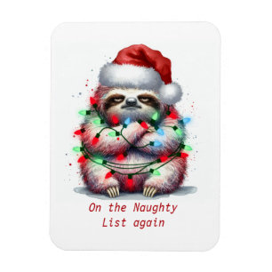 Magnet Flexible Naughty Sloth Mots personnalisés