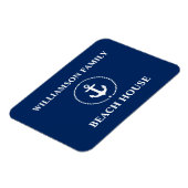 Magnet Flexible Nautical Beach House Nom de famille Ancre Marine B (Côté Gauche)