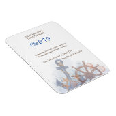 Magnet Flexible Nautical Beach Mariage Thème Invitation (Côté Droit)