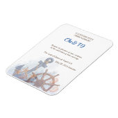 Magnet Flexible Nautical Beach Mariage Thème Invitation (Côté Gauche)