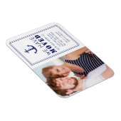 Magnet Flexible Nautical Blue Anchor Photo Moving New Address (Côté Droit)