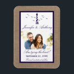 Magnet Flexible Nautical Lighthouse Wedding Photo Save The Date<br><div class="desc">Celebrate in style with these stylish and very trendy wedding save the date magnets. This design is easy to personalize with your special event wording and your guests will be thrilled when they receive these fabulous magnets.</div>