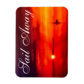 Magnet Flexible Naviguer dans le coucher du soleil (Vertical)