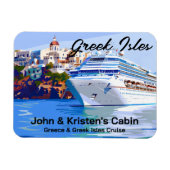 Magnet Flexible Navire de croisière de l'île grecque des Îles (Horizontal)