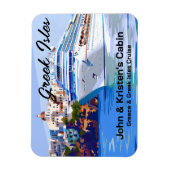 Magnet Flexible Navire de croisière de l'île grecque des Îles (Vertical)