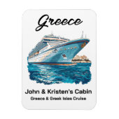 Magnet Flexible Navire de croisière de l'île grecque des Îles (Vertical)