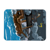 Magnet Flexible Navire Pirate dans la Tempête (Horizontal)