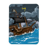 Magnet Flexible Navire Pirate dans la Tempête (Vertical)