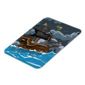 Magnet Flexible Navire Pirate dans la Tempête (Côté Gauche)