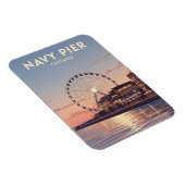 Magnet Flexible Navy Pier Chicago Illinois Travel (Côté Droit)