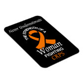 Magnet Flexible Ne jamais sous-estimer/Ruban/Femme...CRPS (Côté Droit)