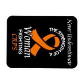 Magnet Flexible Ne jamais sous-estimer/Ruban/Femme...CRPS (Horizontal)