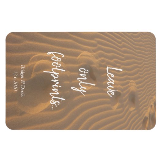 Magnet Flexible Ne laisser que le devis de plage Empreintes (Horizontal)