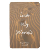 Magnet Flexible Ne laisser que le devis de plage Empreintes (Vertical)