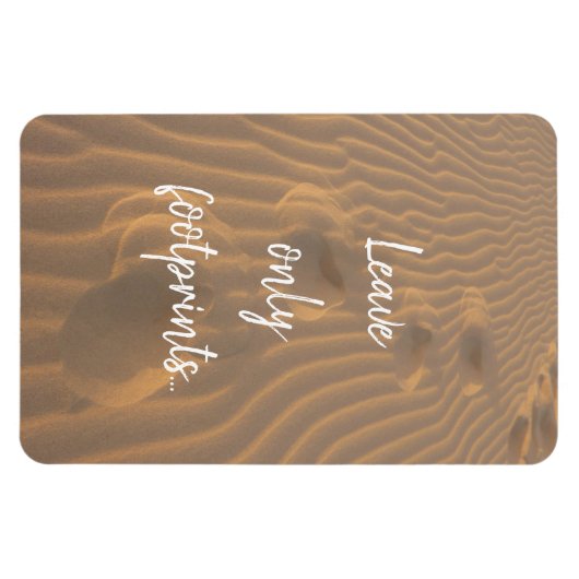 Magnet Flexible Ne laisser que le devis de plage Empreintes (Horizontal)