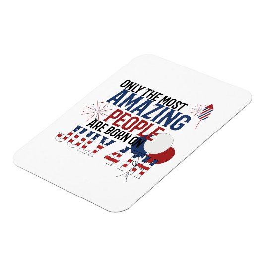 Magnet Flexible Né le 4 juillet Fête de l'Indépendance (Côté Gauche)