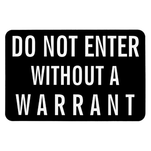 Magnet Flexible Ne Pas Entrer Sans Signal De Garantie (Horizontal)