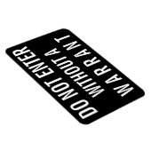 Magnet Flexible Ne Pas Entrer Sans Signal De Garantie (Côté Droit)