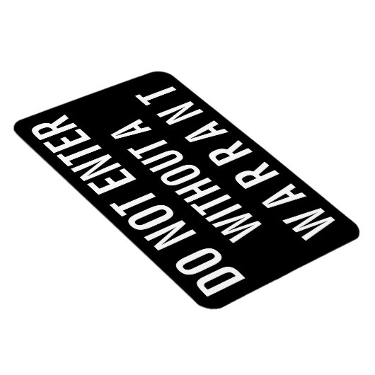 Magnet Flexible Ne Pas Entrer Sans Signal De Garantie (Côté Droit)