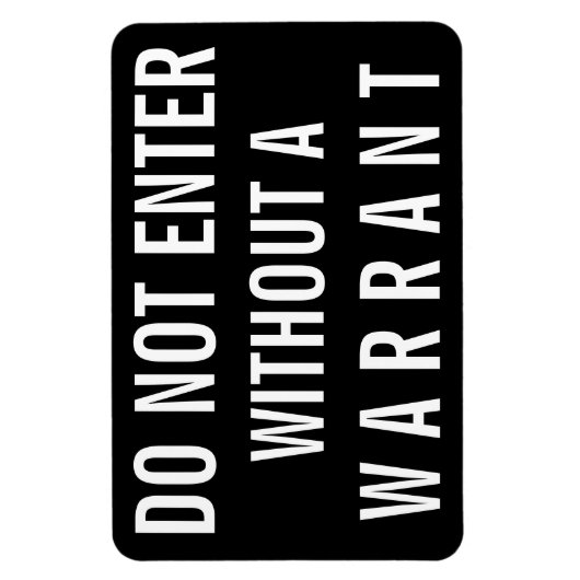 Magnet Flexible Ne Pas Entrer Sans Signal De Garantie (Vertical)