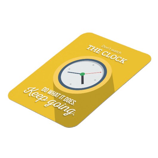 Magnet Flexible Ne regarde pas l'horloge jaune (Côté Gauche)