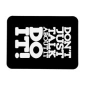 Magnet Flexible N'en parlez pas seulement d'aimant noir & blanc (Horizontal)