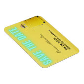Magnet Flexible Néon jaune minimaliste moderne Enregistrer la date (Côté Droit)