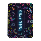 Magnet Flexible Neon Purim (Vertical)