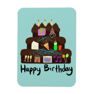 Magnet Flexible Nerdy Birthday Réseau neuronal