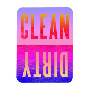 Magnet Flexible Nettoyer  Lave-vaisselle à double arc-en-ciel sal