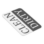 Magnet Flexible Nettoyer le lave-vaisselle gris sale (Côté Droit)