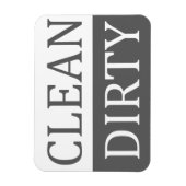 Magnet Flexible Nettoyer le lave-vaisselle gris sale (Vertical)