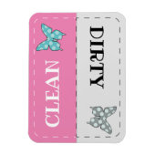 Magnet Flexible Nettoyer le papillon du lave-vaisselle sale (Vertical)