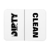 Magnet Flexible Nettoyer le sec (noir et blanc) (Horizontal)