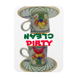 Magnet Flexible Nettoyez les plats mignons sales