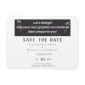 Magnet Flexible NEW! DESIGN OWN WEDDING Save The Date MAGNETIC (Horizontal)